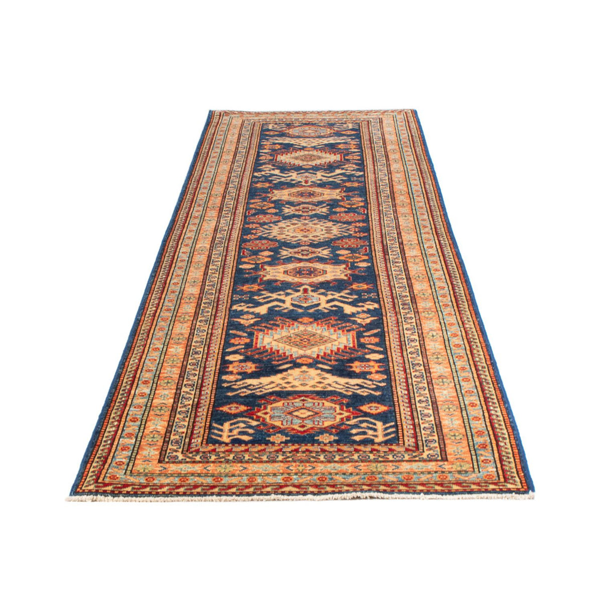 Loper Ziegler Tapijt - Kazak - 304 x 80 cm - donkerblauw