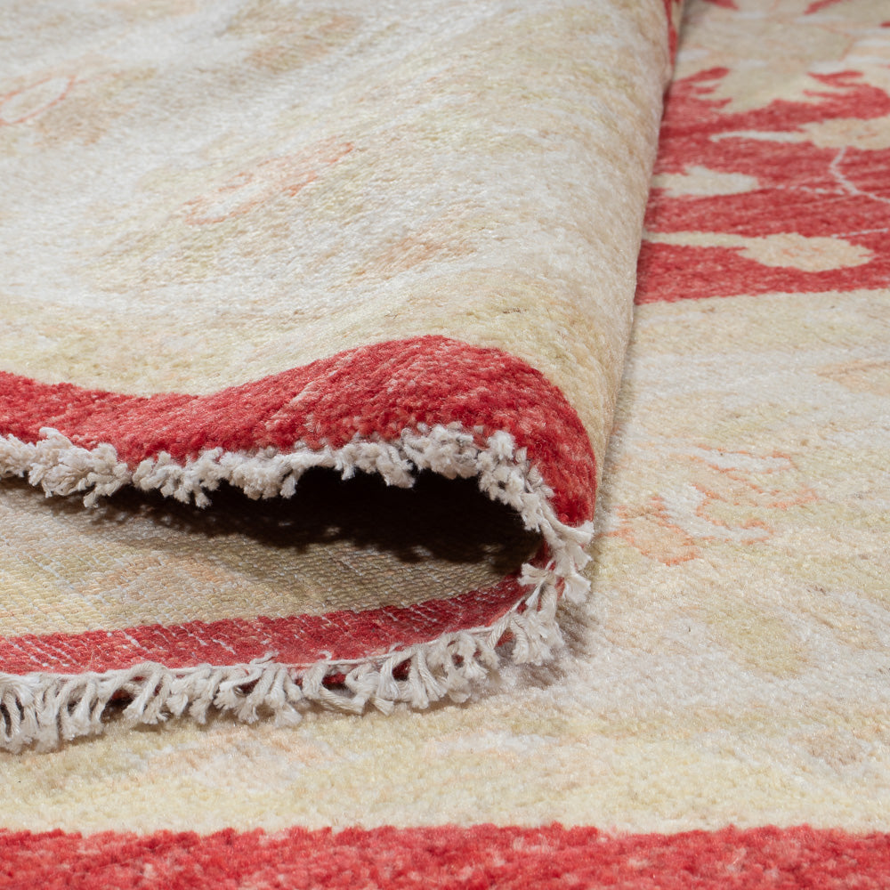 Ziegler tapijt rond  - 247 x 247 cm - rood