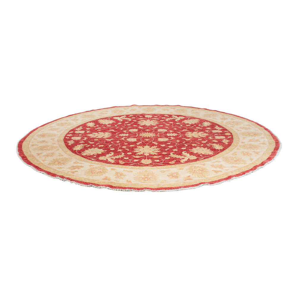 Ziegler tapijt rond  - 247 x 247 cm - rood