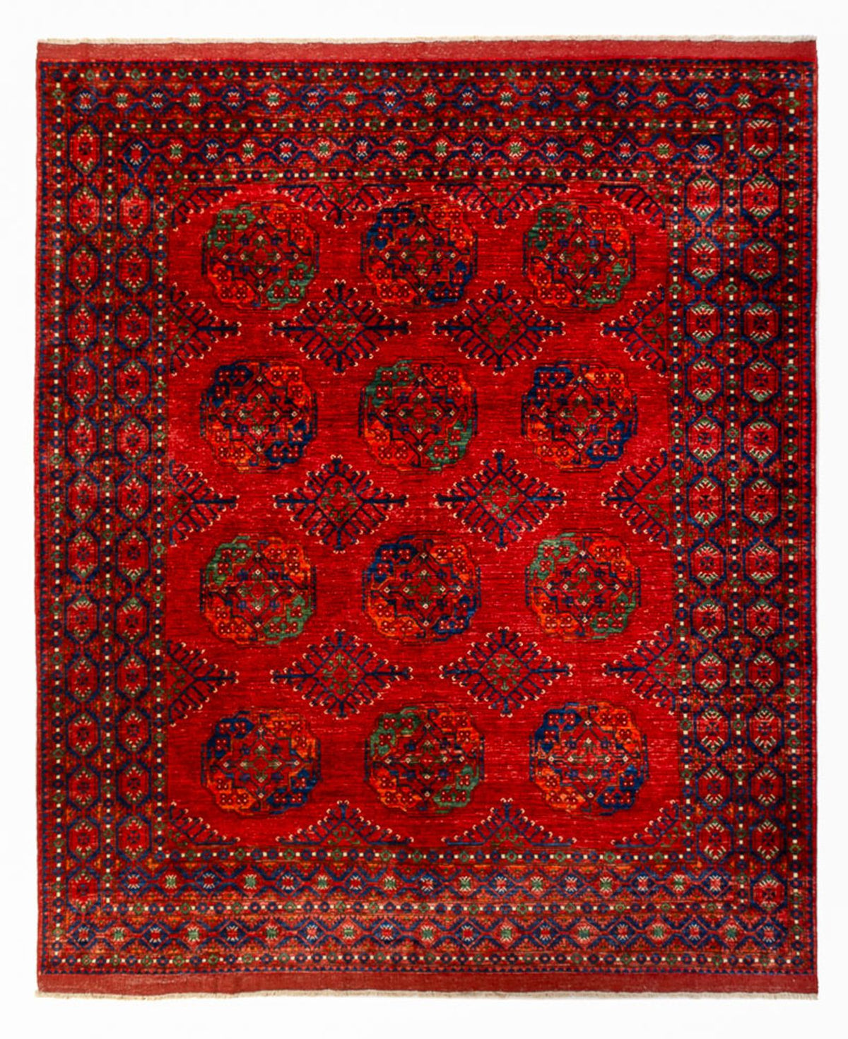 Afghaans tapijt - 300 x 251 cm - rood