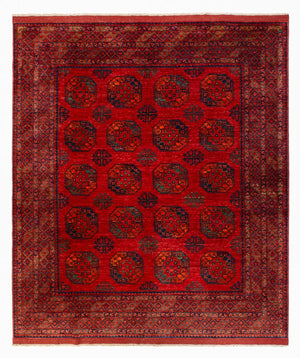 Afghaans tapijt - 298 x 257 cm - rood