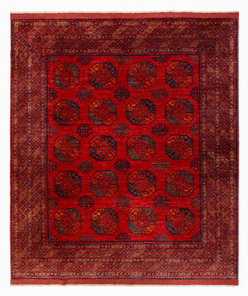 Afghaans tapijt - 298 x 257 cm - rood