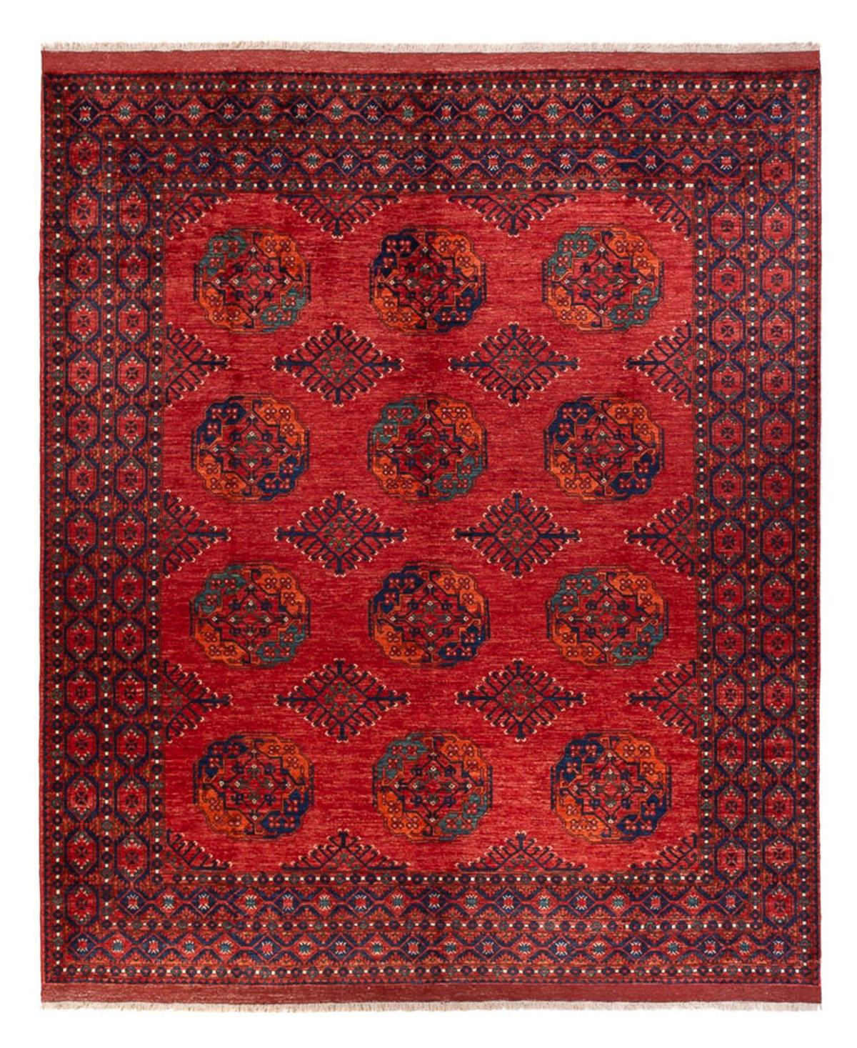 Afghaans tapijt - 298 x 256 cm - rood