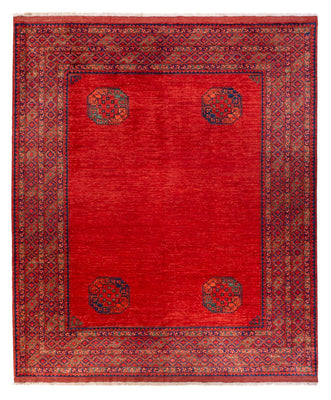 Afghaans tapijt - 297 x 256 cm - rood