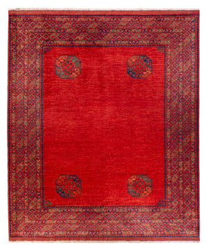 Afghaans tapijt - 297 x 256 cm - rood