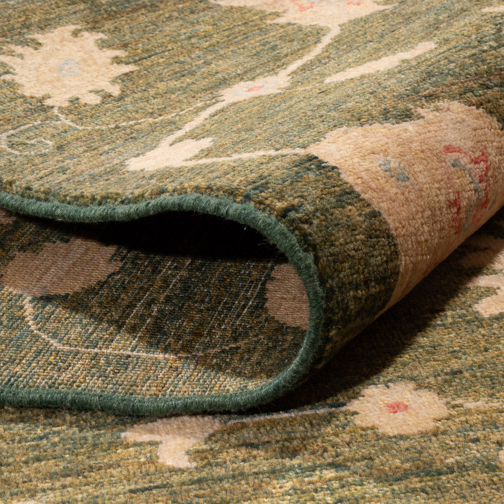 Ziegler tapijt - Modern - 200 x 151 cm - olijfgroen