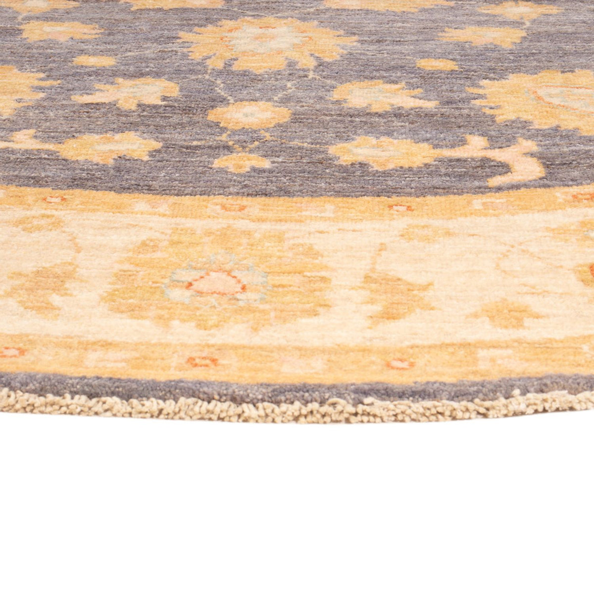 Ziegler tapijt rond  - 198 x 196 cm - zee blauw