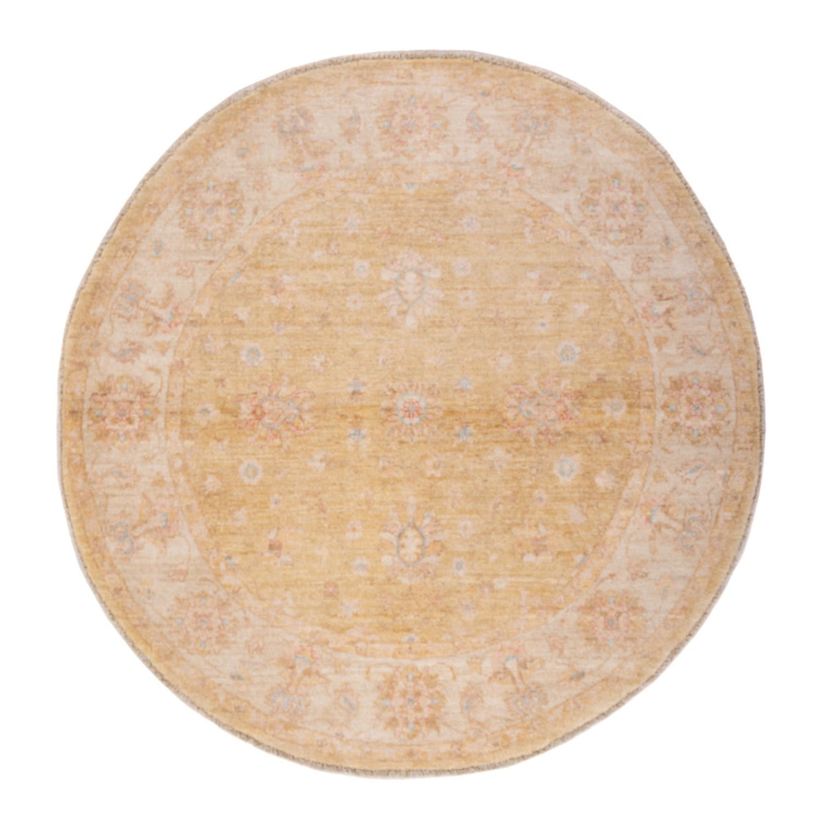 Ziegler tapijt rond  - 150 x 146 cm - licht beige