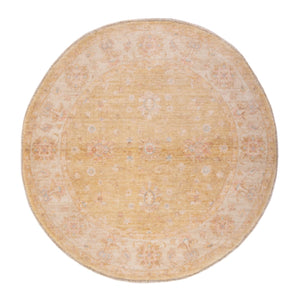 Ziegler tapijt rond  - 150 x 146 cm - licht beige