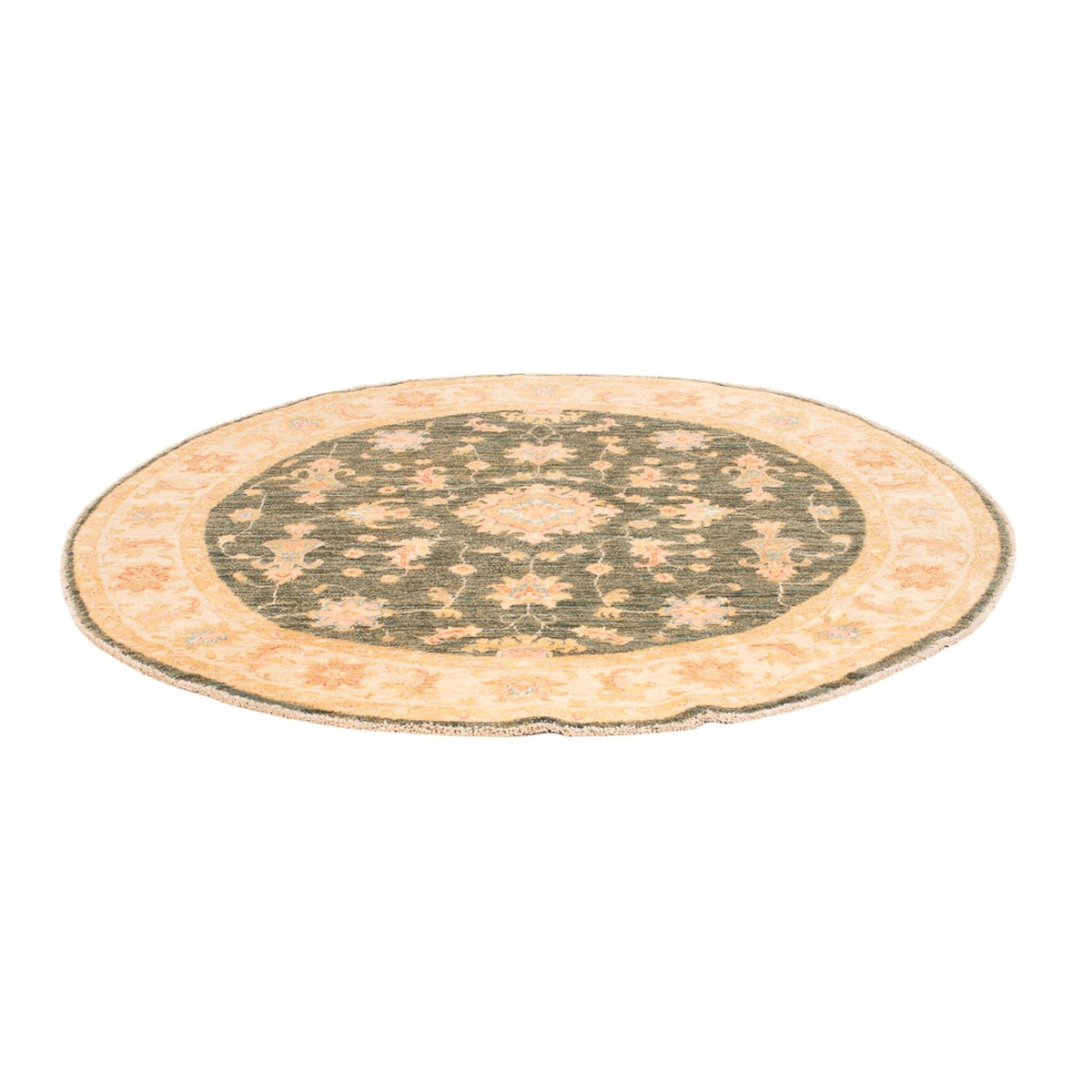 Ziegler tapijt rond  - 154 x 150 cm - groen