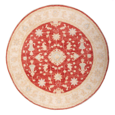 Ziegler tapijt rond  - 153 x 150 cm - rood