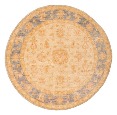 Ziegler tapijt rond  - 94 x 97 cm - beige