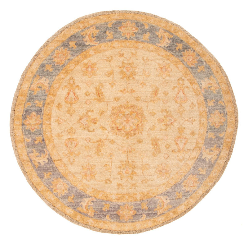 Ziegler tapijt rond  - 94 x 97 cm - beige
