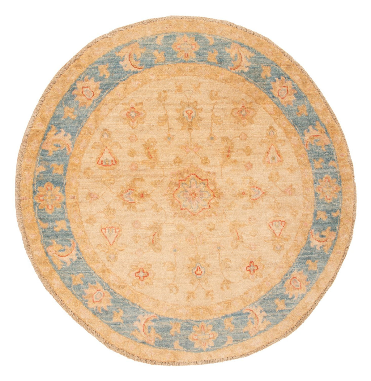 Ziegler tapijt rond  - 96 x 96 cm - beige