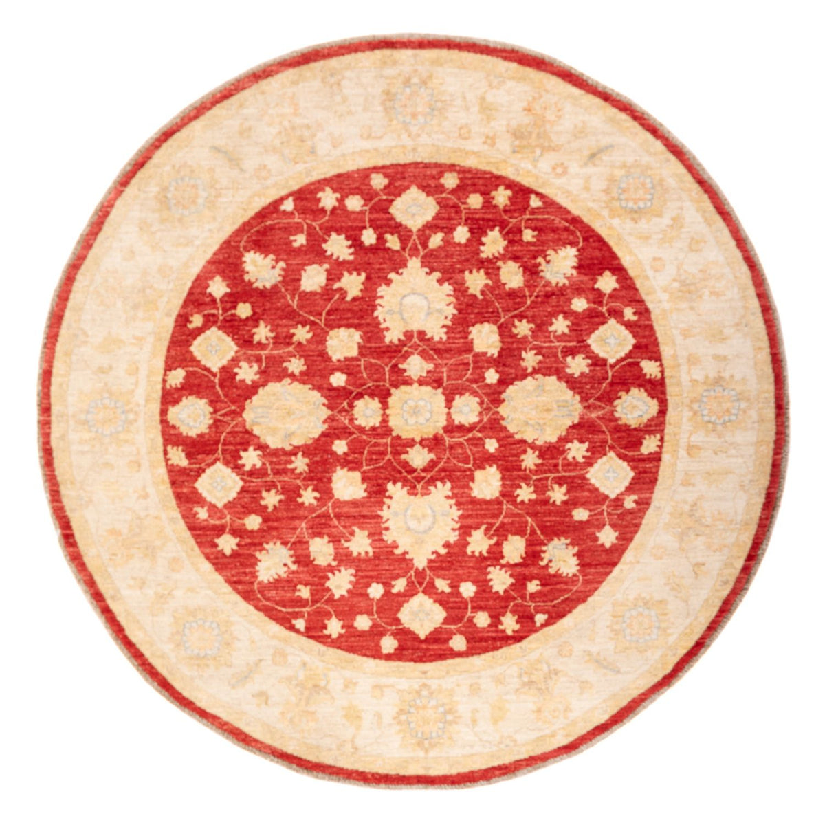 Ziegler tapijt rond  - 200 x 194 cm - rood