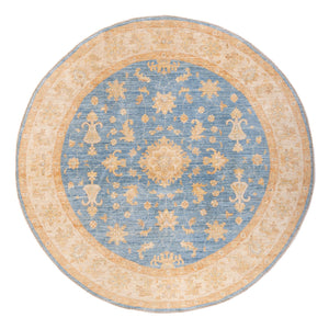 Ziegler tapijt rond  - 200 x 200 cm - blauw
