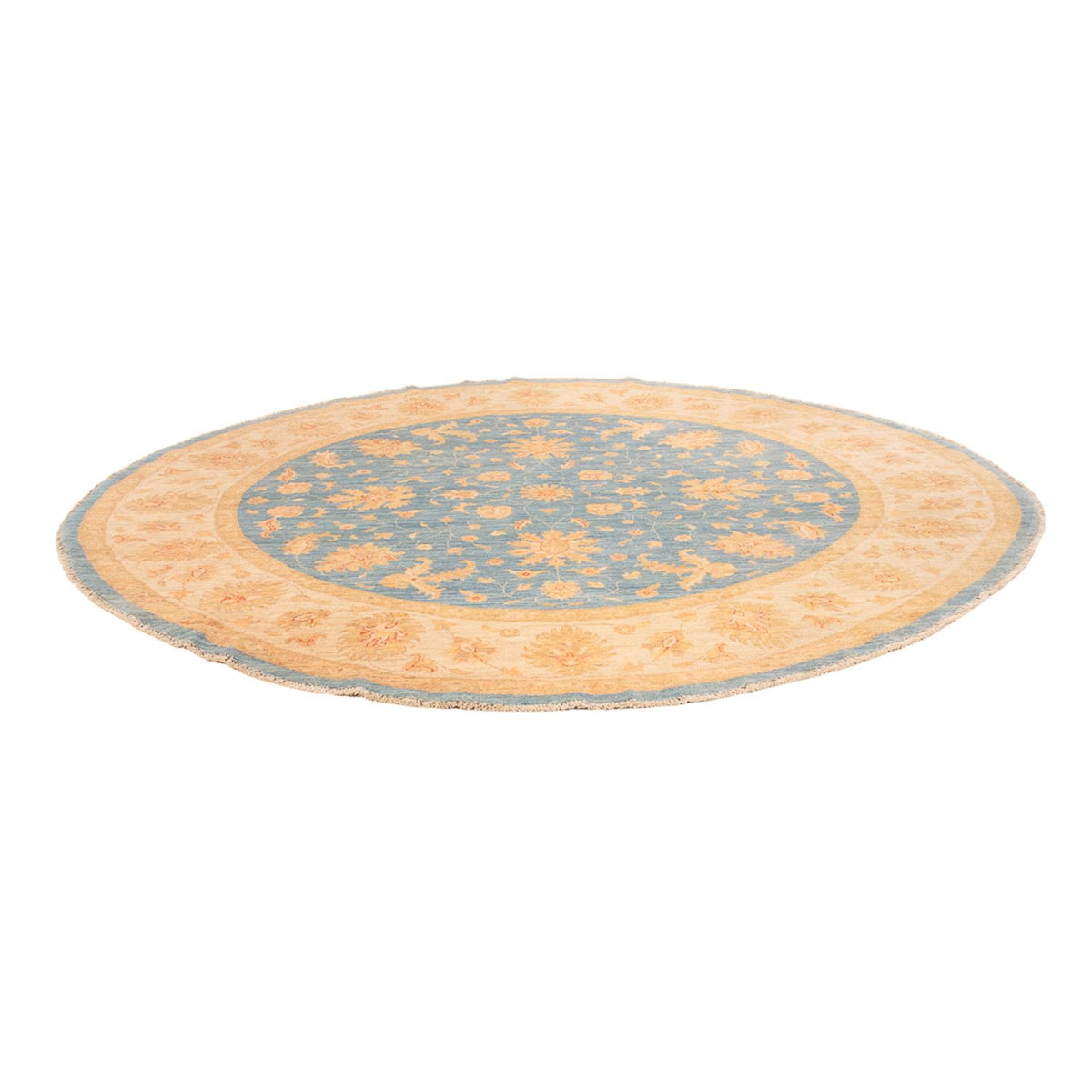 Ziegler tapijt rond  - 247 x 247 cm - blauw