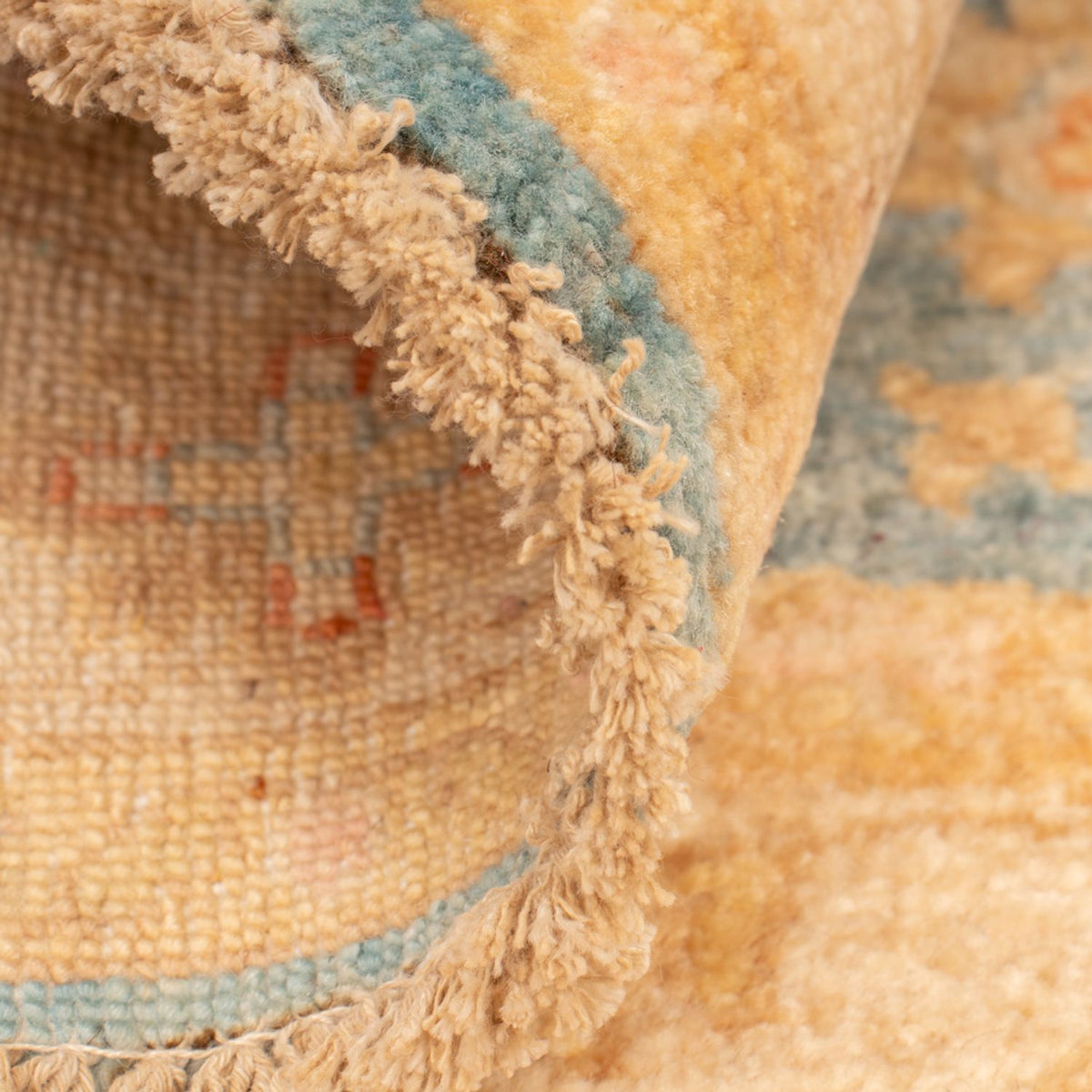 Ziegler tapijt rond  - 96 x 99 cm - blauw