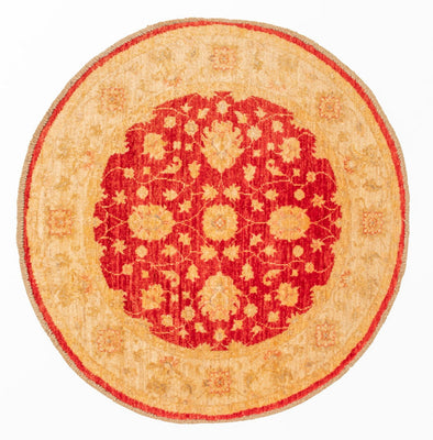 Ziegler tapijt rond  - 96 x 99 cm - rood