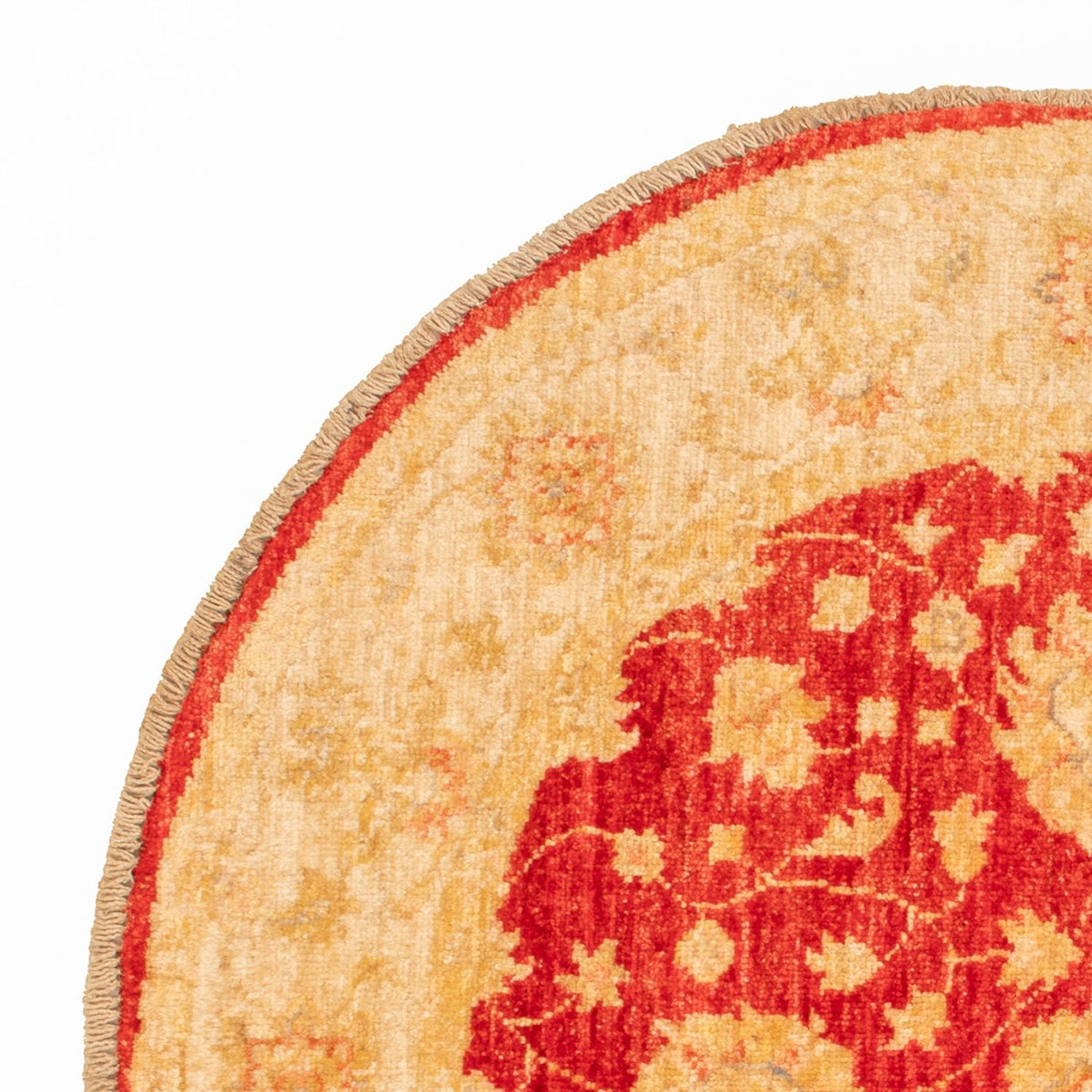 Ziegler tapijt rond  - 96 x 99 cm - rood