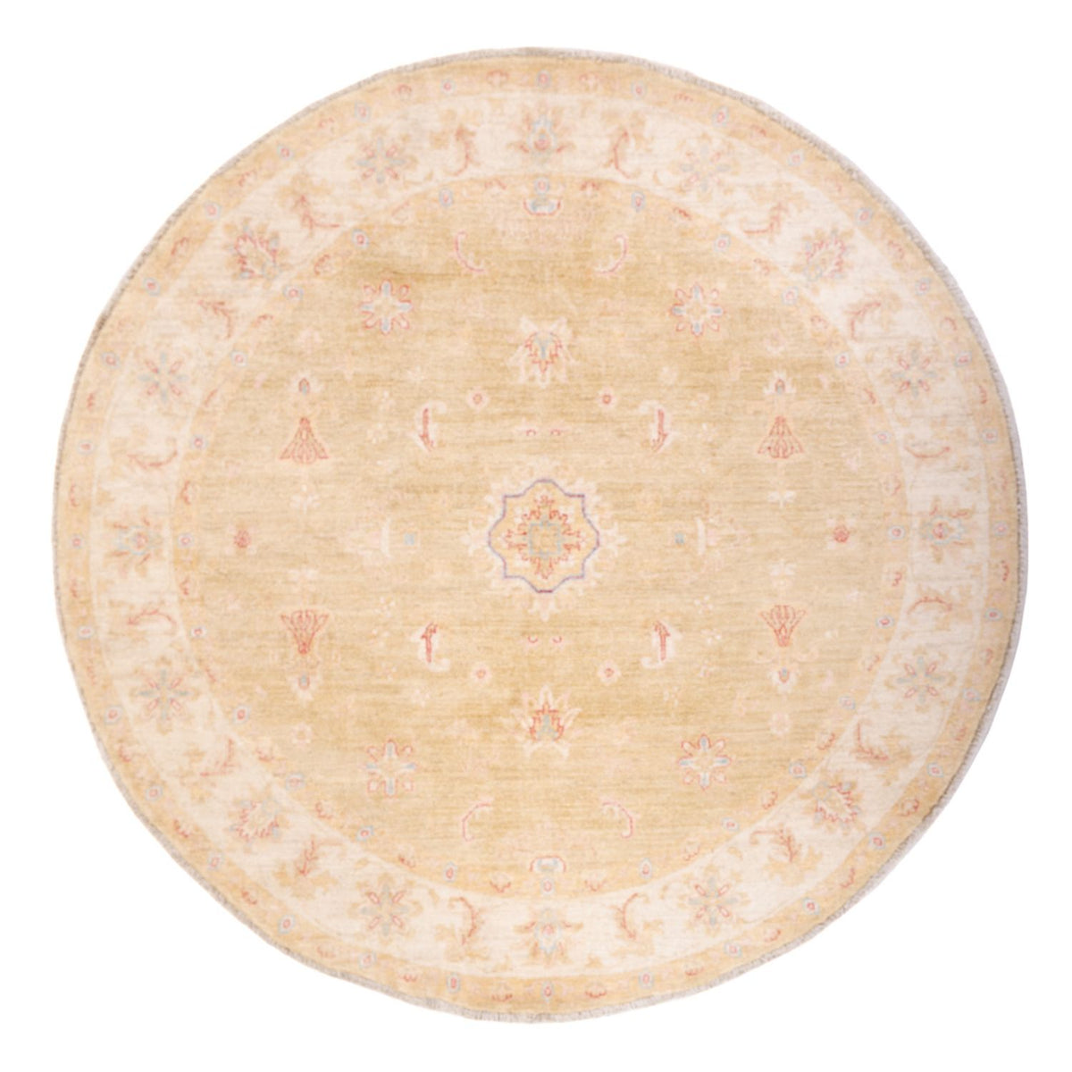 Ziegler tapijt rond  - 196 x 197 cm - beige