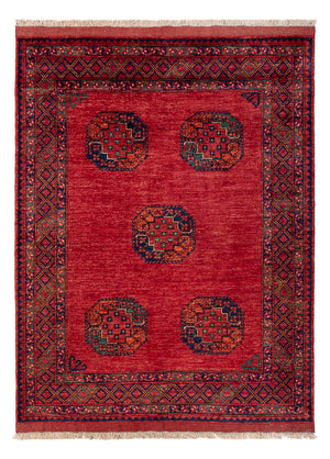 Afghaans tapijt - Kunduz - 198 x 154 cm - rood