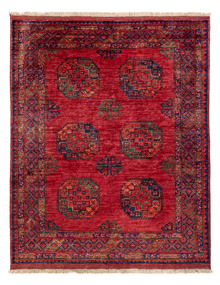 Afghaans tapijt - Kunduz - 194 x 156 cm - rood