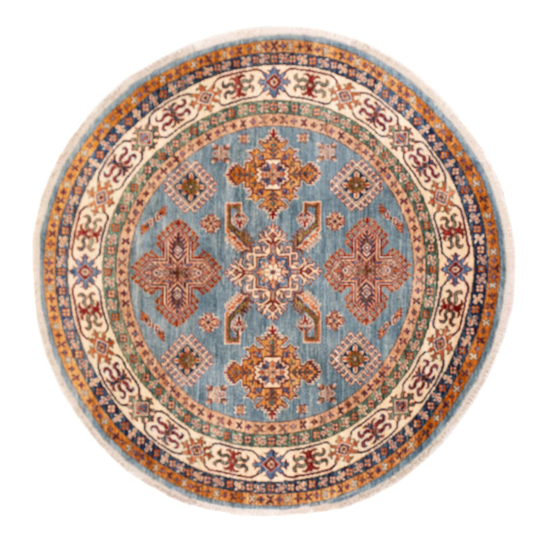 Ziegler Tapijt - Kazak rond  - 148 x 147 cm - blauw