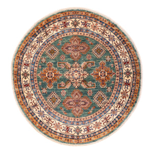 Ziegler Tapijt - Kazak rond  - 151 x 147 cm - groen