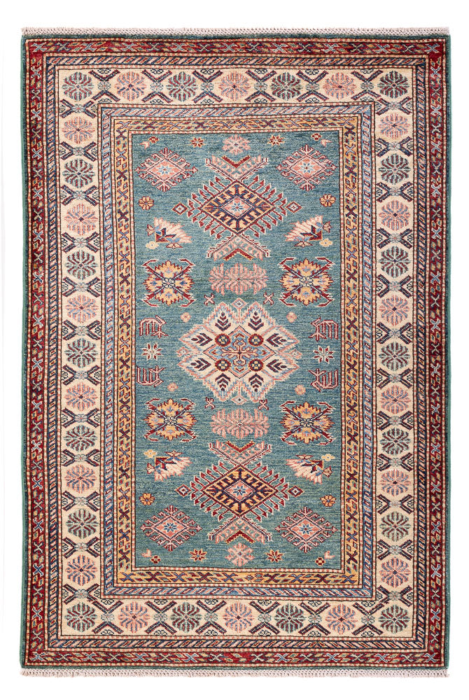 Ziegler Tapijt - Kazak - Koninklijke - 183 x 121 cm - zeegroen