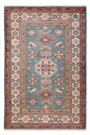Ziegler Tapijt - Kazak - Koninklijke - 183 x 121 cm - zeegroen