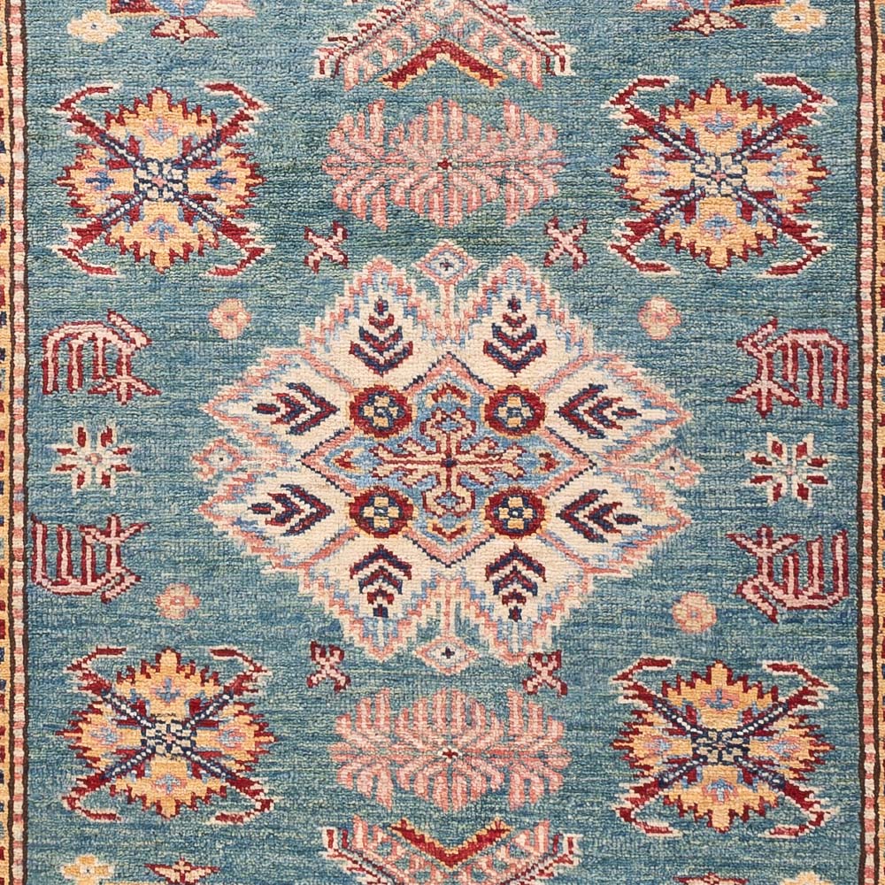 Ziegler Tapijt - Kazak - Koninklijke - 183 x 121 cm - zeegroen