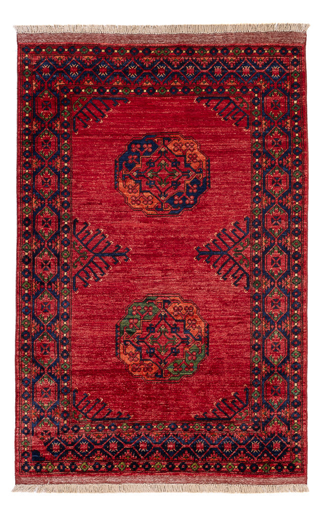 Afghaans tapijt - 188 x 123 cm - rood
