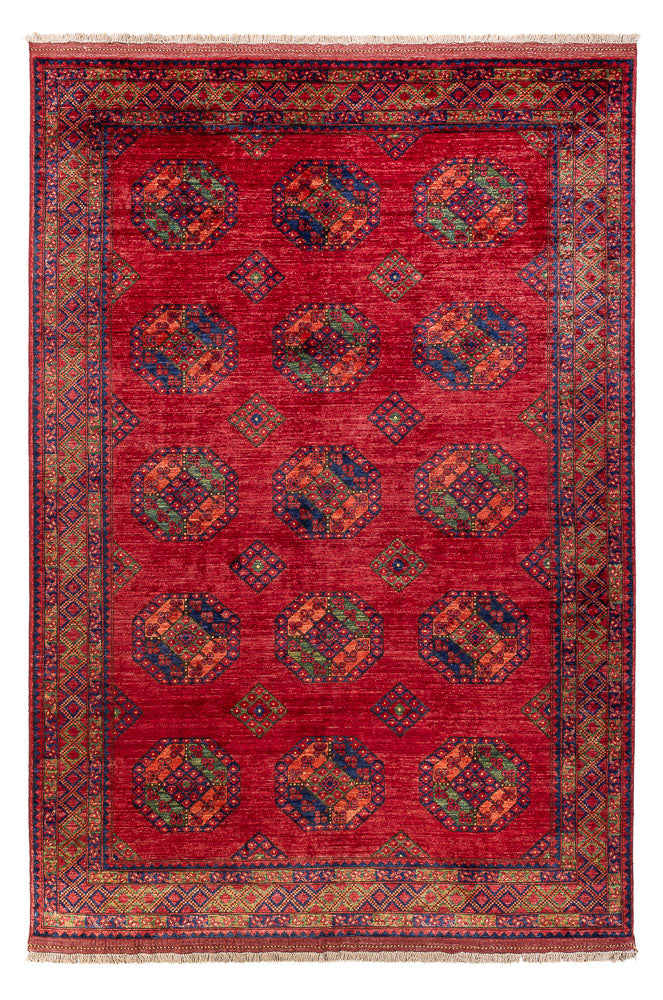 Afghaans tapijt - Kunduz - 301 x 200 cm - rood