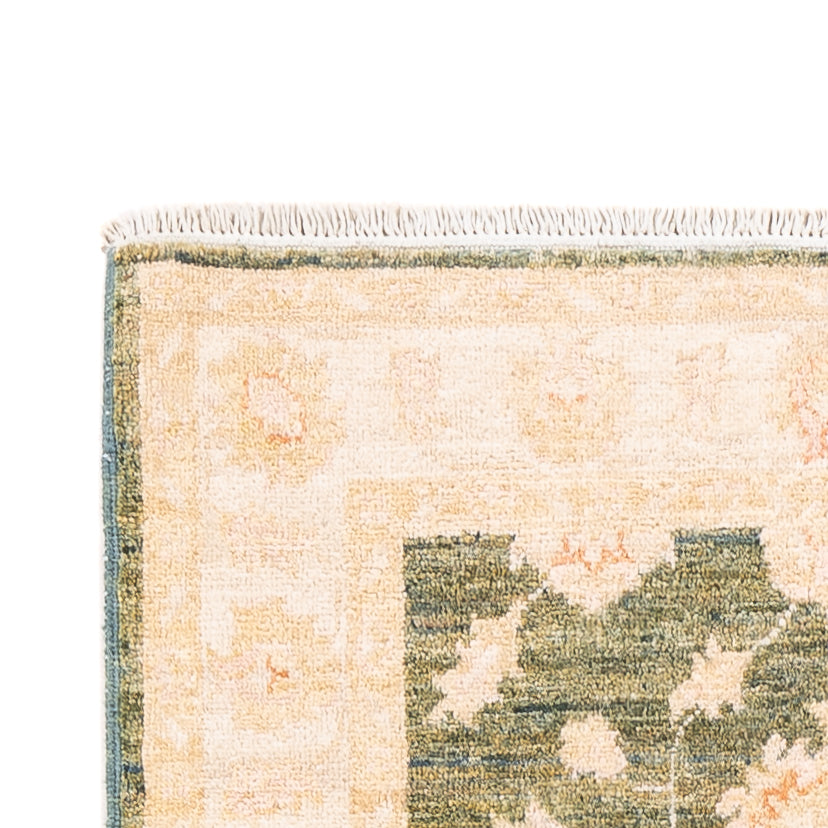 Loper Ziegler tapijt - 252 x 82 cm - olijfgroen