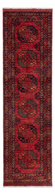 Loper Afghaans tapijt - Kunduz - 300 x 83 cm - rood
