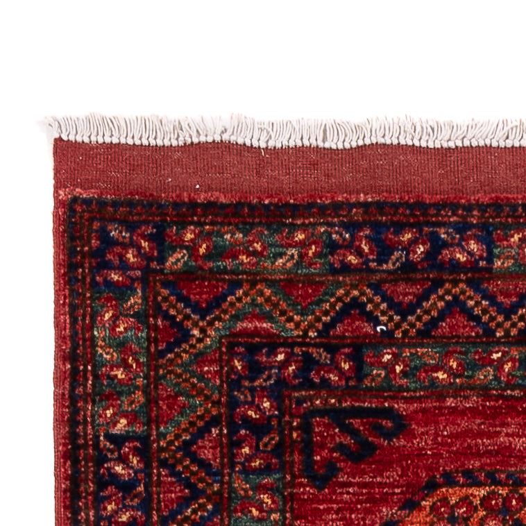 Loper Afghaans tapijt - Kunduz - 300 x 83 cm - rood