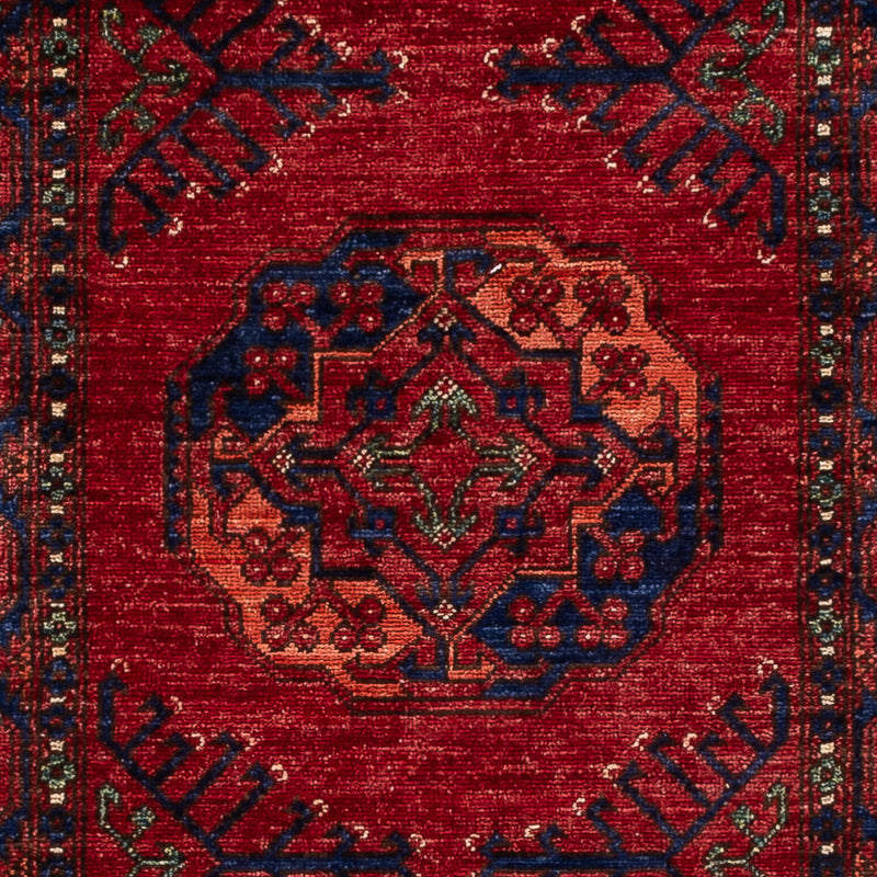 Loper Afghaans tapijt - Kunduz - 305 x 82 cm - rood