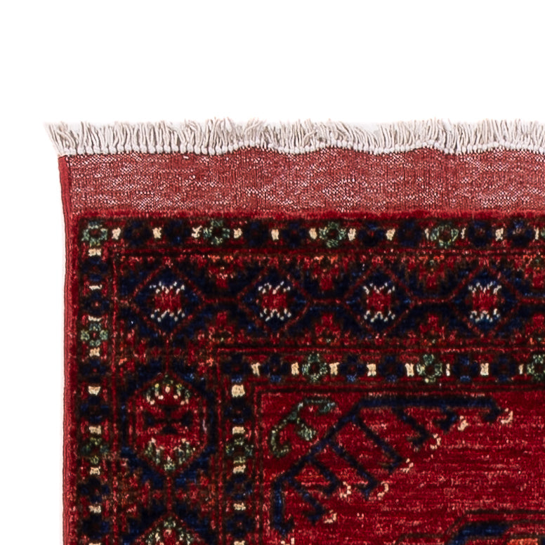 Loper Afghaans tapijt - Kunduz - 305 x 82 cm - rood