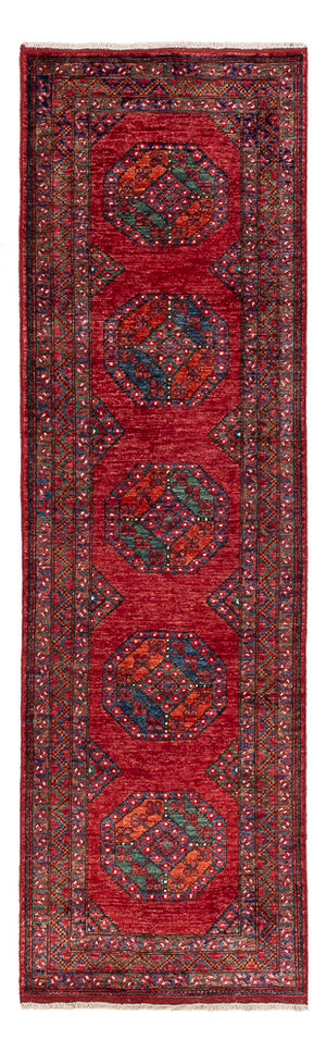 Loper Afghaans tapijt - Kunduz - 291 x 87 cm - rood