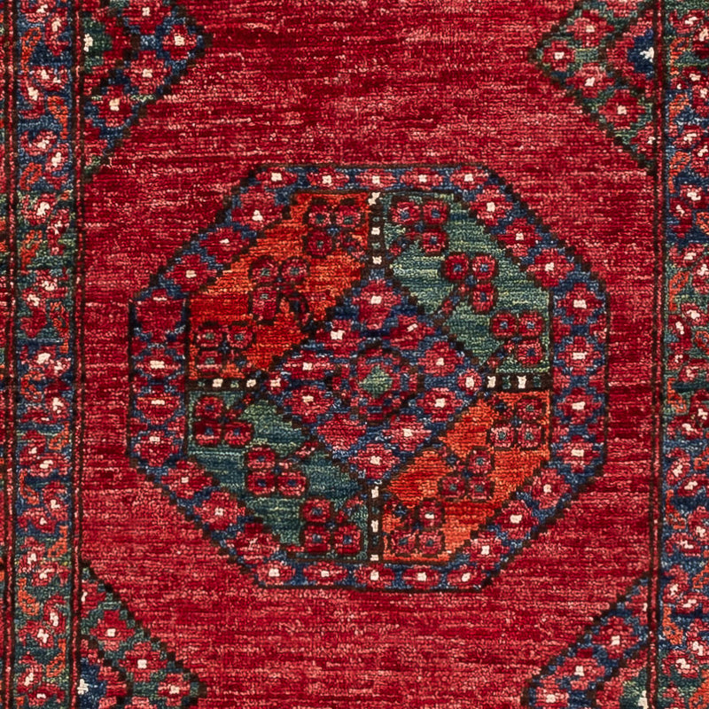 Loper Afghaans tapijt - Kunduz - 291 x 87 cm - rood