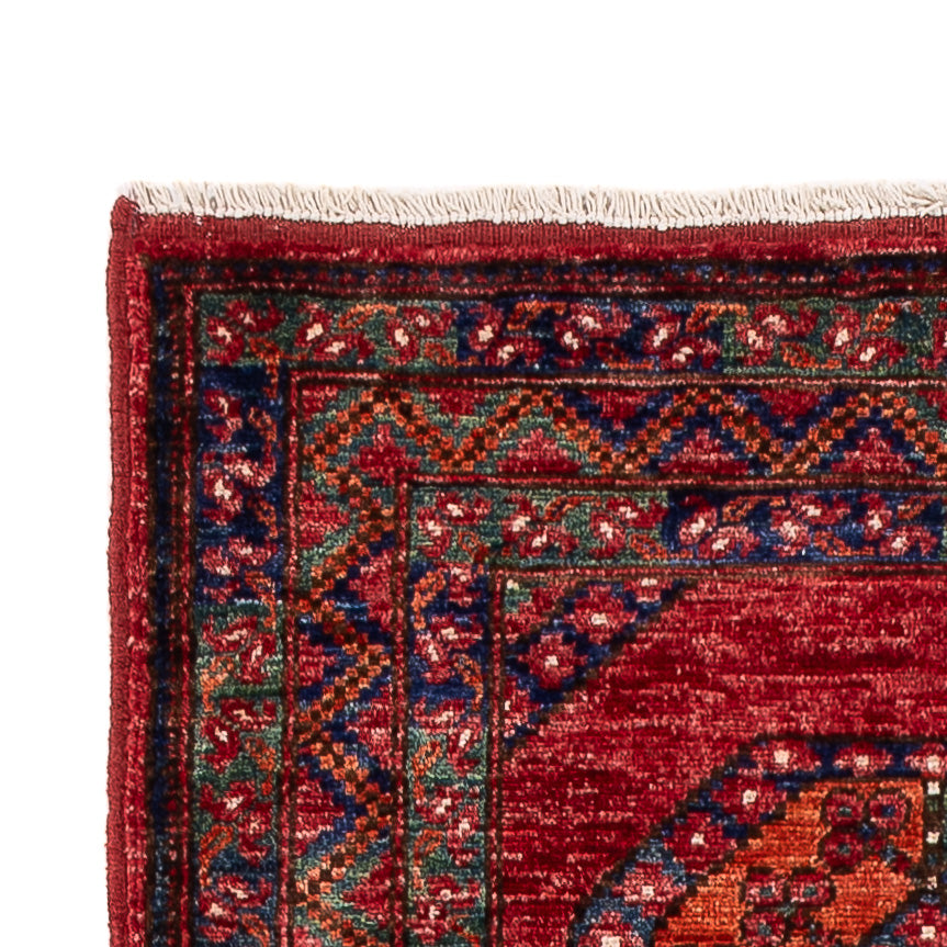 Loper Afghaans tapijt - Kunduz - 291 x 87 cm - rood
