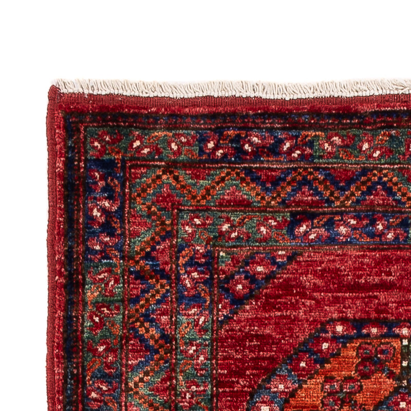 Loper Afghaans tapijt - Kunduz - 291 x 87 cm - rood
