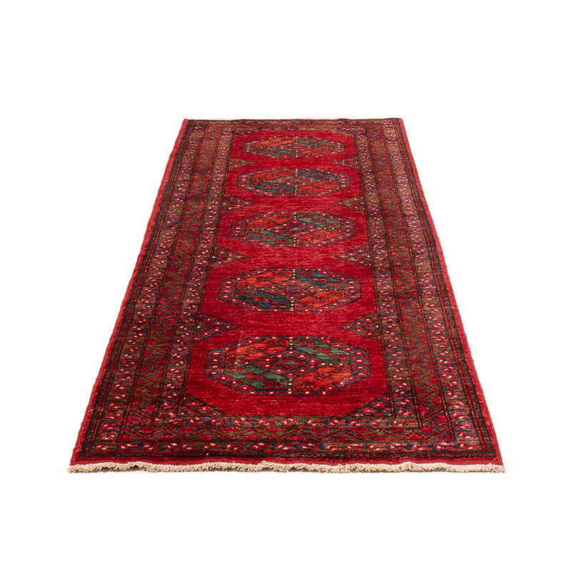 Loper Afghaans tapijt - Kunduz - 291 x 87 cm - rood
