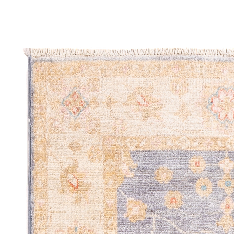 Loper Ziegler tapijt - 298 x 79 cm - benzine blauw