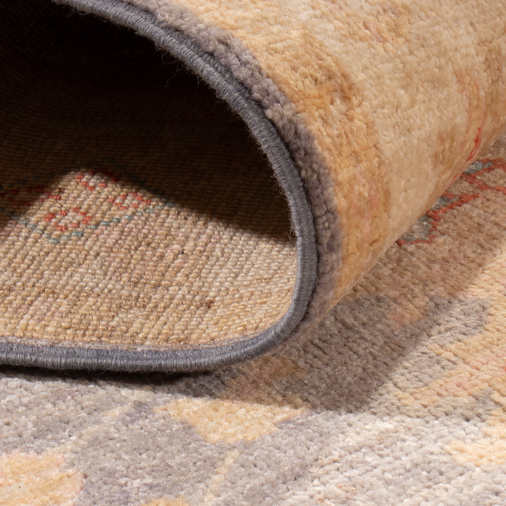 Loper Ziegler tapijt - 298 x 79 cm - benzine blauw