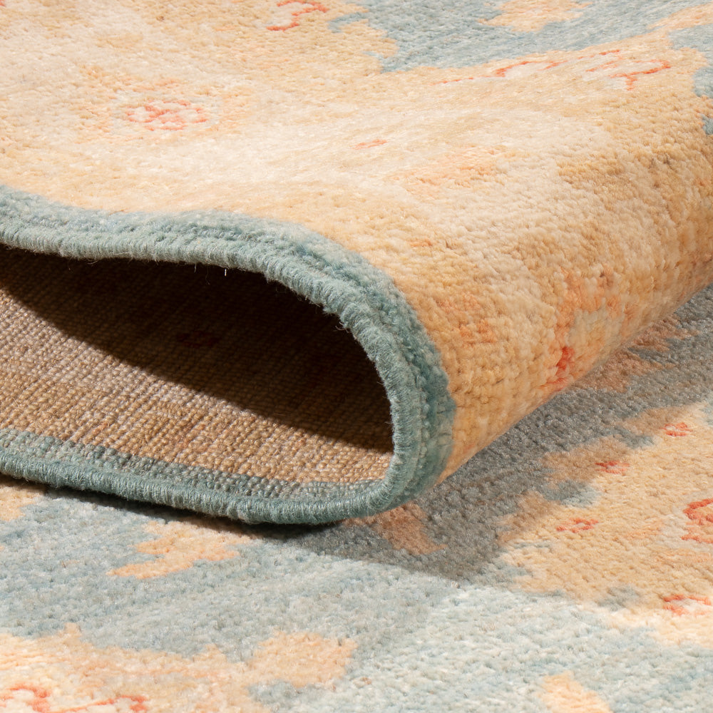 Loper Ziegler tapijt - 293 x 84 cm - blauw