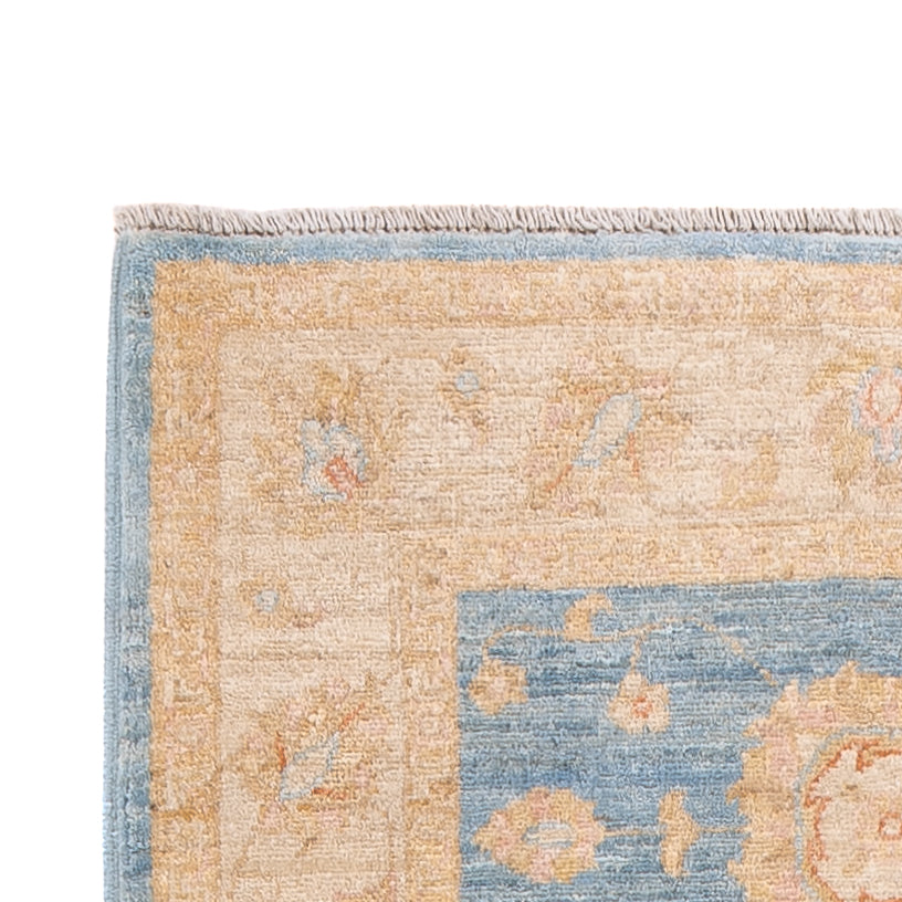 Loper Ziegler tapijt - 287 x 83 cm - blauw