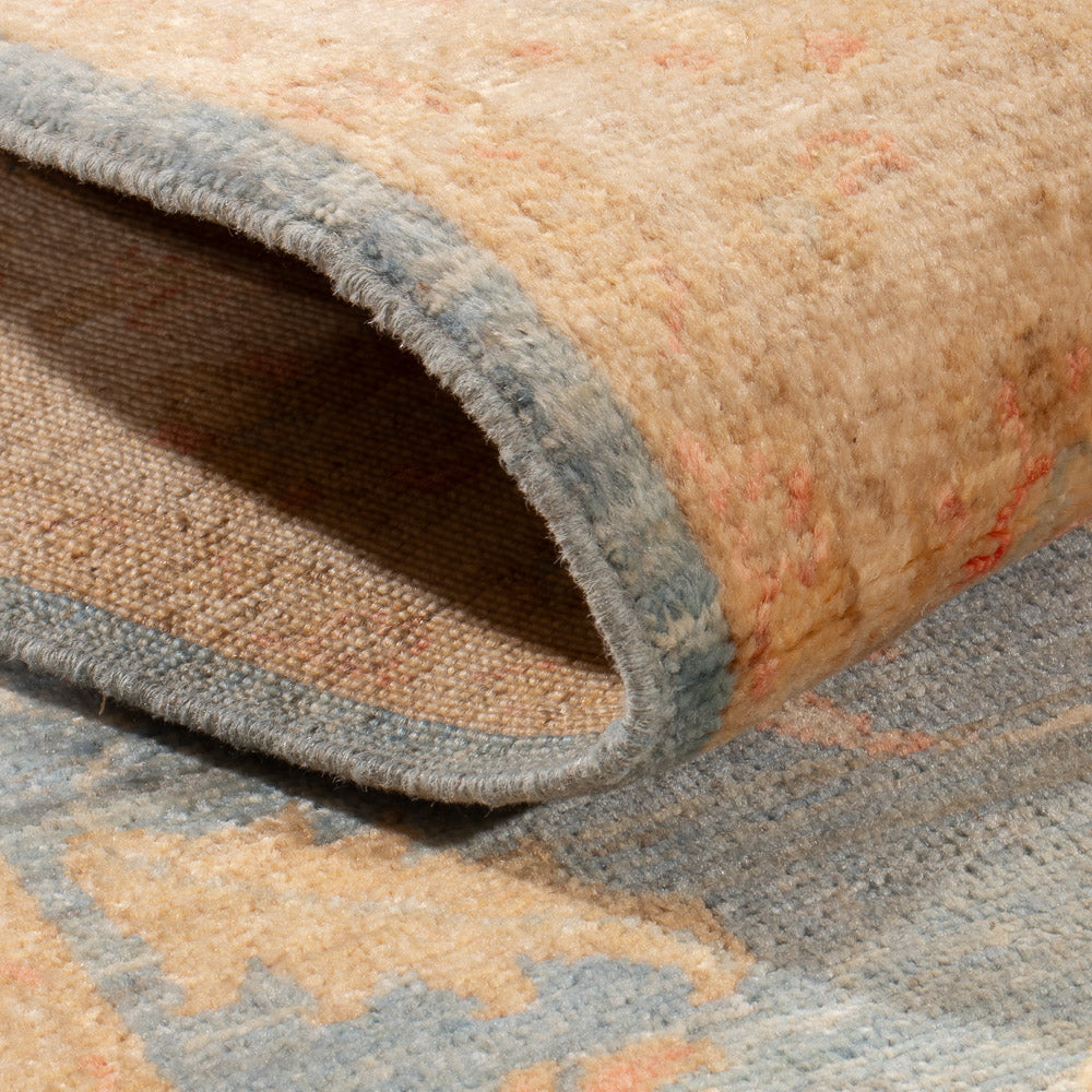 Loper Ziegler tapijt - 294 x 84 cm - blauw