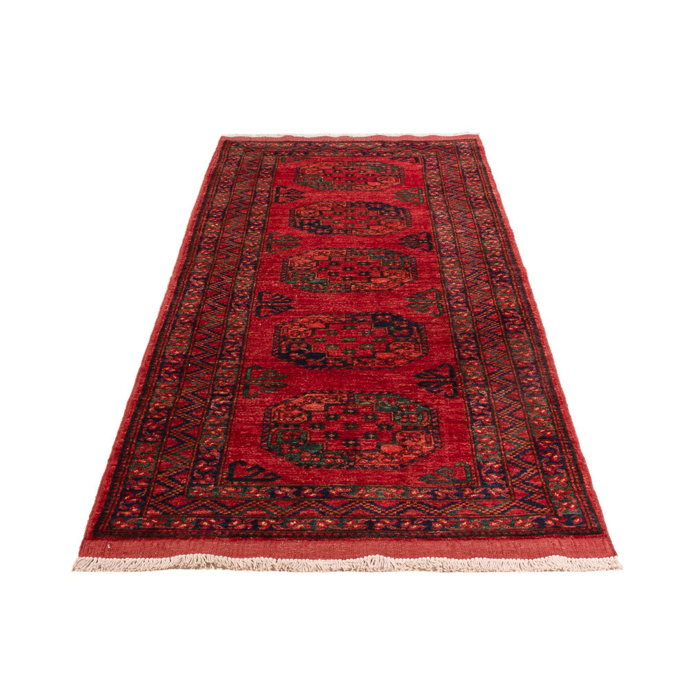 Loper Afghaans tapijt - Kunduz - 260 x 83 cm - rood